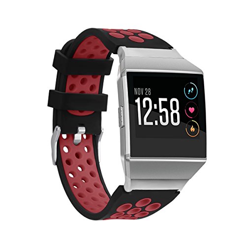 Chainfo Silikon Uhrenarmband kompatibel mit Fitbit Ionic, mit Schnellverschluss (Pattern 4) von Chainfo