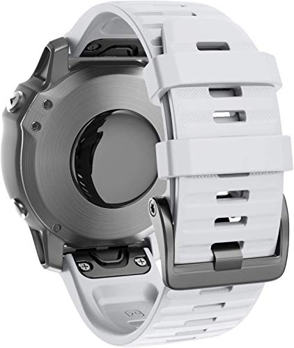 Chainfo Silikon Uhrenarmband kompatibel mit Garmin Fenix 6X PRO/Fenix 6X Sapphire/Fenix 5X Plus/5X Sapphire/Fenix 3, mit Schnellverschluss (Pattern 5) von Chainfo