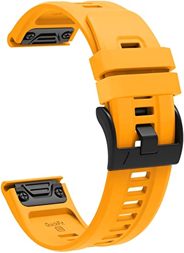 Chainfo Silikon Uhrenarmband kompatibel mit Garmin Fenix 6X PRO/Fenix 6X Sapphire/Fenix 5X Plus/Fenix 3, mit Schnellverschluss NO220902 (Pattern 14) von Chainfo