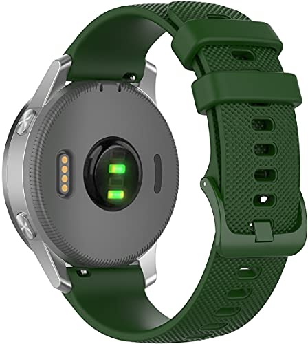 Chainfo Silikon Uhrenarmband kompatibel mit Garmin Venu/Venu SQ/Venu Sq Music/Vivomove HR Sport, mit Schnellverschluss (20mm, Pattern 1) von Chainfo