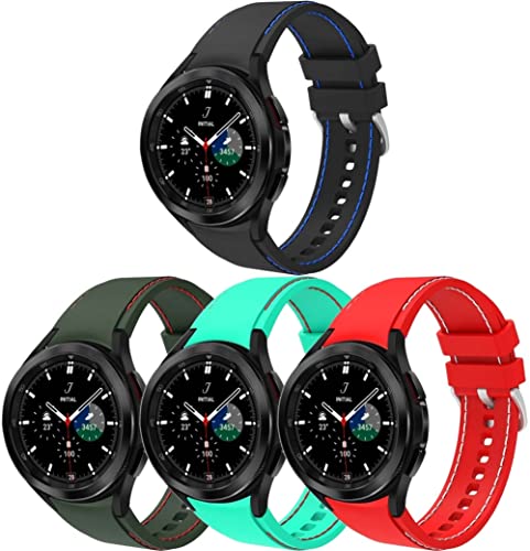 Chainfo Uhrenarmband kompatibel mit Galaxy Watch4 40mm/44mm / Watch4 Classic 42mm/46mm, Premium Weiches Silikon Verstellbarer Ersatzgurt (4-Pack G) von Chainfo