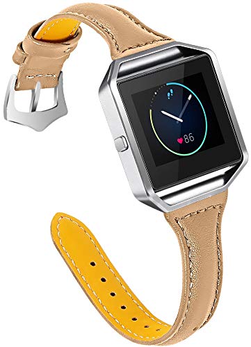 Chainfo kompatibel mit Fitbit Blaze Armband Leder Uhrenarmband Armbänder Lederarmband Ersatz (Ohne Uhren) - (Pattern 9) von Chainfo