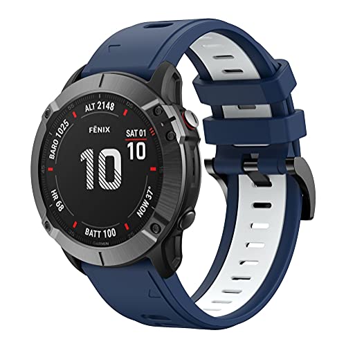 Chainfo kompatibel mit Garmin Fenix 5/5 Plus/Fenix 6/6 PRO/Quatix 5 Armband, Silikon Uhrenarmband Sportarmband (Pattern 6) von Chainfo