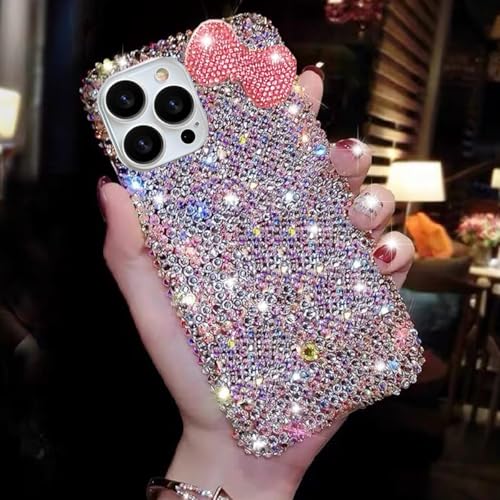 Changjia Glitzer-Schutzhülle für iPhone 16 Pro Max, niedlich, luxuriös, 3D-Schleife, bunt, glitzernd, glänzend, Kristall, Strass, transparent, stoßfest, für Damen und Mädchen Changjia Glitzer-Schutzhülle für iPhone 16 Pro Max, niedlich, luxuriös, 3D-Schleife, bunt, glitzernd, glänzend, Kristall, Strass, transparent, stoßfest, für Damen und Mädchen von Changjia