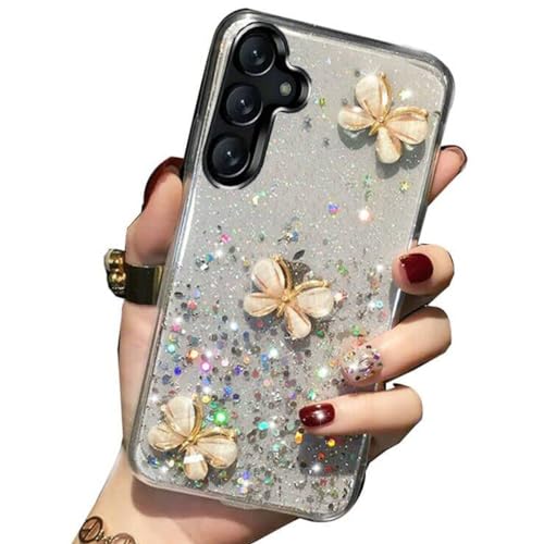Changjia Schutzhülle für Samsung Galaxy A15 5G, niedlicher 3D-Schmetterling, Glitzer, glänzend, weiches TPU-Silikon, klar, stoßfest, für Damen und Mädchen, schlank, dünn, Schutzhülle für Galaxy A15 Changjia Schutzhülle für Samsung Galaxy A15 5G, niedlicher 3D-Schmetterling, Glitzer, glänzend, weiches TPU-Silikon, klar, stoßfest, für Damen und Mädchen, schlank, dünn, Schutzhülle für Galaxy A15 von Changjia