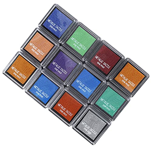 Tintenkissen, Waschbarer Stempelstempel Breit Anwendung Easy Clean 10 Farben für Stoff von Changor