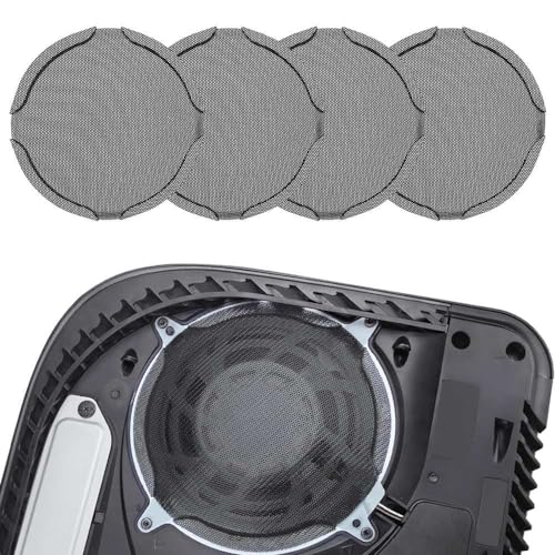 Chanvoo PS5 Lüfter-Staubfilter, 4 Stück, Metalllüfter, staubdichtes Filternetz, kompatibel mit PlayStation 5 Digital & Disc Edition Konsole (schwarz) von Chanvoo