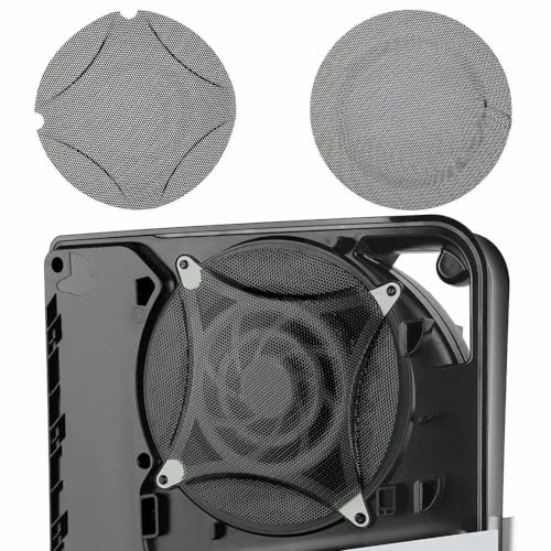 Chanvoo Metal PS5 Slim Dust Cover Protector, 2 Pack Fan Dustproof Filter Mesh High Density Breathable Mesh Dust Cover for PS5 Cooling Fan, Compatible with Digital & Disc Edition (Black) von Chanvoo