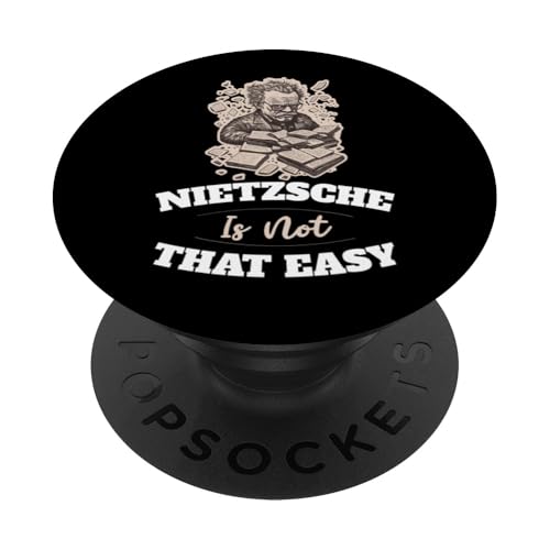 Nietzsche Lustiges Philosophiegeschenk - Zitat für Philosophen PopSockets Klebender PopGrip von Chapter Keepers