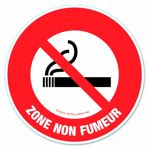 Chapuis Berglandschaftsmotiv DS14 selbstklebend PVC Disc Port mm Zone nicht Fumeur (Französisch Text – No Smoking Zone) von Chapuis