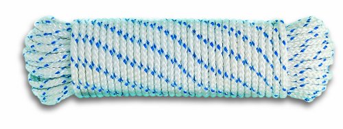 Chapuis DR11 Geflochtenes Polypropylen-Seil - 1,4 T - Durchmesser 12 mm - Länge 7,5 m - Weiß/blau von Chapuis