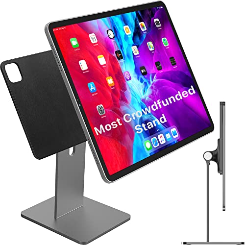 CharJenPro Patentierter MagFlott V1.0 Premium Magnetischer Ständer für iPad Pro 32.8 cm Grau Erfolgreiche Kickstarter Kampagne Inklusive 1,8 m USB C Kabel, Starke Magnete, Dickes Metall, 360 Grad von CharJenPro