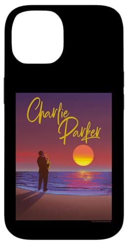 Abbildung des Sonnenuntergangs am Strand von Charlie Parker Hülle für iPhone 14 von Charlie Parker