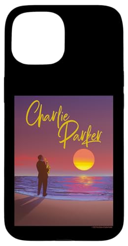 Abbildung des Sonnenuntergangs am Strand von Charlie Parker Hülle für iPhone 15 von Charlie Parker