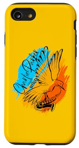 Charlie Parker Mehrfarbiger Vogel mit Saxophon Hülle für iPhone SE (2020) / 7 / 8 von Charlie Parker