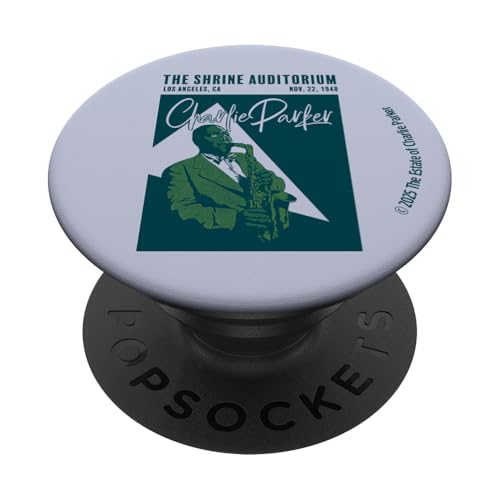 Charlie Parker im Shrine Auditorium Los Angeles 1948 PopSockets Klebender PopGrip von Charlie Parker