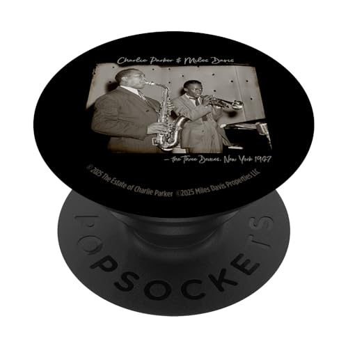 Charlie Parker und Miles Davis bei den Three Deuces NYC 1947 PopSockets Klebender PopGrip von Charlie Parker