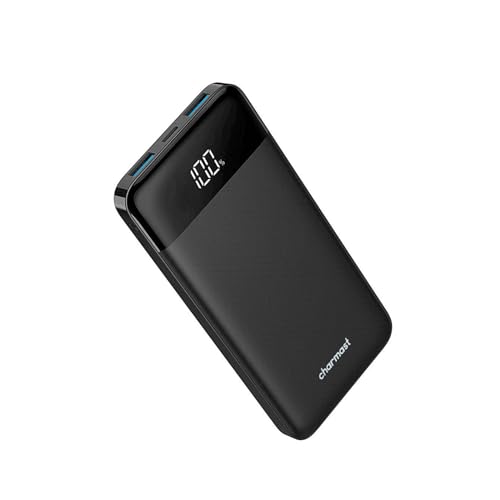 Charmast Externer Akku mit 3 Ausgängen für Nintendo Switch, iPhone x, 8, Plus und Samsung Galaxy Schwarz von Charmast