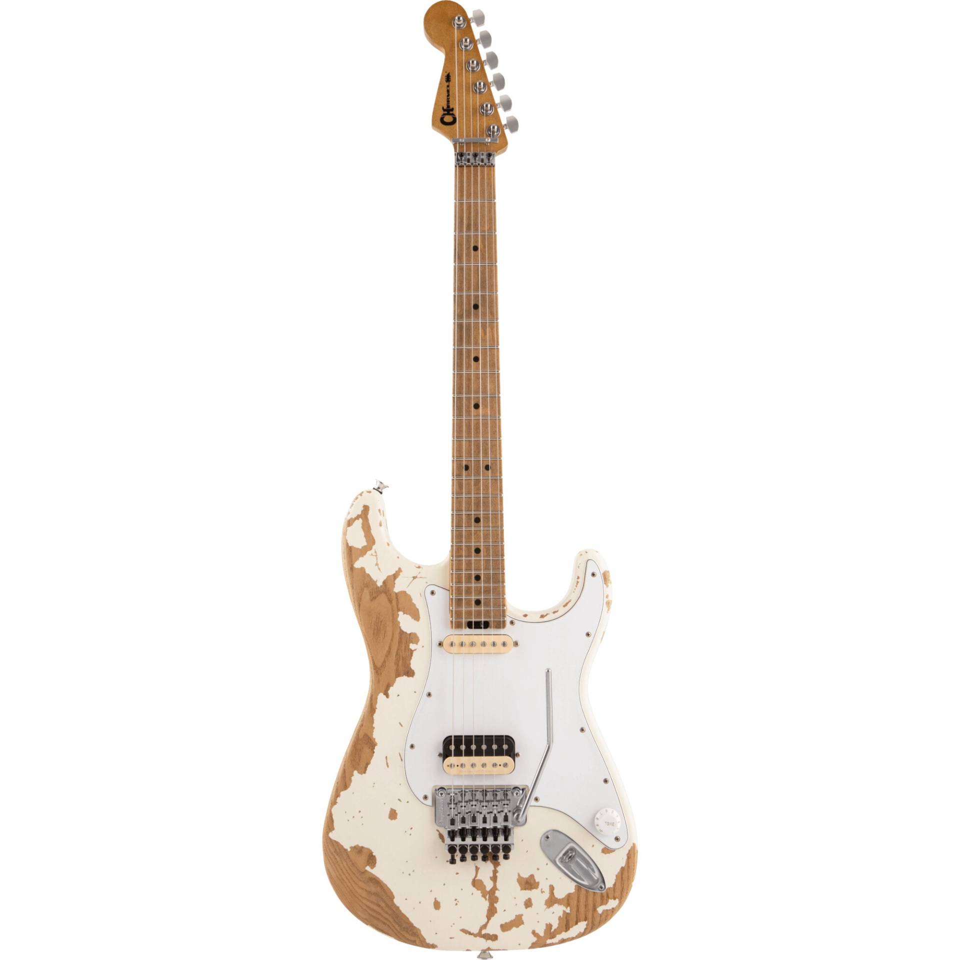 (B-Ware) Charvel Henrik Danhage Signature Pro-Mod So-Cal Style 1 HS FR M White Relic with Hardshell Gig Bag von Charvel