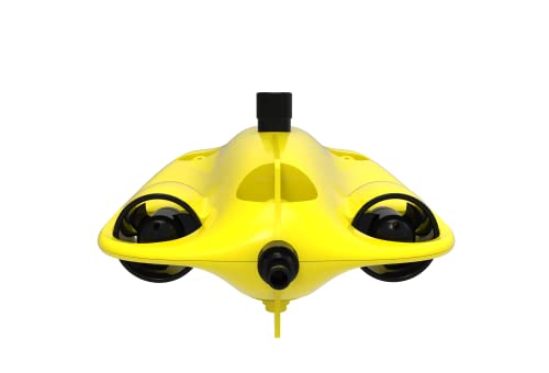 Chasing Gladius Mini Drone S Flash Pack - ROV - bis zu 100 m - 4K UHD Kamera - Inklusive: Direct-Connect Fernsteuerung, 64GB SD-Karte, Greiferklaue B, Rucksack - Gelb von Chasing