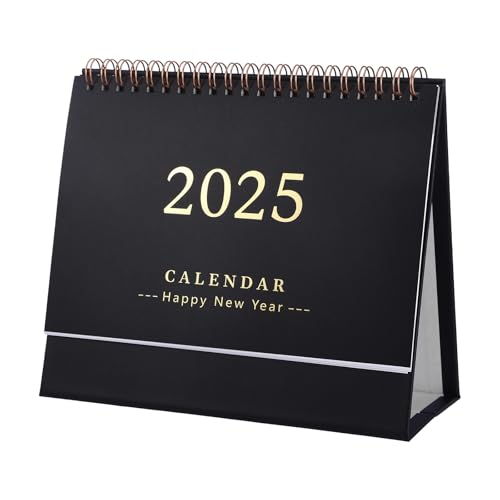 Tischkalender 2025,Tischkalender 2025 Quer,Tischkalender 2024/2025, Kalender 2024 2025, Kalender 2025 Tischkalender, Jahreskalender 2025,Tischkalender für Schule, Büro,Schreibtisch(Schwarz) von ChauLanBow