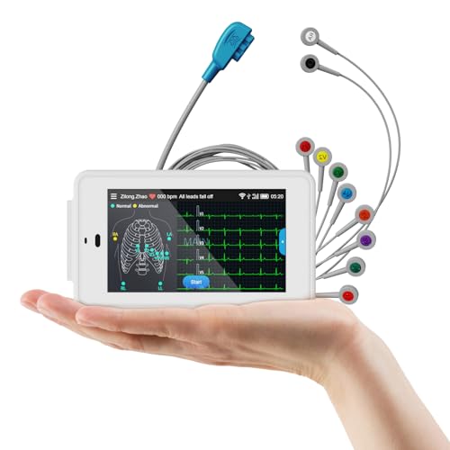 CheckMe ECG500 Professional 6 12-Kanal-EKG-Gerät, Digitales EKG-Gerät mit Glasgow-Algorithmen, unterstützt Echtzeit-EKG-Datenerfassung und -Analyse für Zuhause CheckMe ECG500 Professional 6 12-Kanal-EKG-Gerät, Digitales EKG-Gerät mit Glasgow-Algorithmen, unterstützt Echtzeit-EKG-Datenerfassung und -Analyse für Zuhause von CheckMe