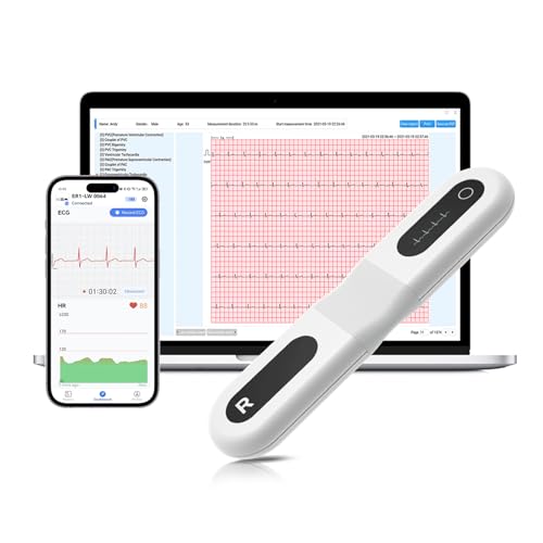 CheckMe ER1-LW 24 Stunden Langzeit EKG Gerät für Zuhause, AI-EKG Analyse EKG Monitor mit OLED-Bildschirm, EKG-Ereignismarker-Funktion, Kompatibel mit Allgemeine Elektrodenpads CheckMe ER1-LW 24 Stunden Langzeit EKG Gerät für Zuhause, AI-EKG Analyse EKG Monitor mit OLED-Bildschirm, EKG-Ereignismarker-Funktion, Kompatibel mit Allgemeine Elektrodenpads von CheckMe
