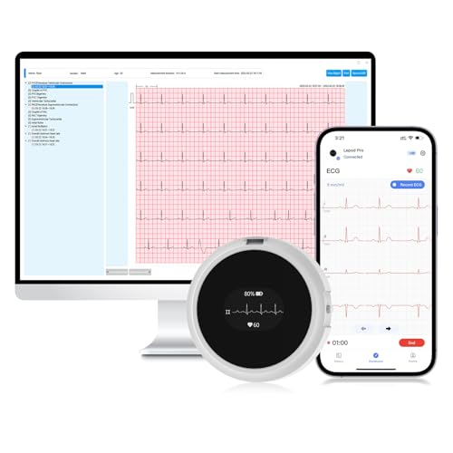 CheckMe LepodPro 12-Kanal-EKG-Gerät für zuhause, 24-Stunden-Echtzeit-EKG-Aufzeichnung, detaillierter AI-EKG-Bericht, Markierung von EKG-Ereignissen, kompatibel mit mobiler App und PC-Software CheckMe LepodPro 12-Kanal-EKG-Gerät für zuhause, 24-Stunden-Echtzeit-EKG-Aufzeichnung, detaillierter AI-EKG-Bericht, Markierung von EKG-Ereignissen, kompatibel mit mobiler App und PC-Software von CheckMe