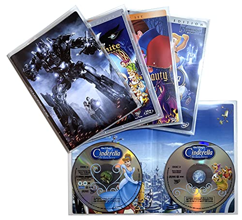 CheckOutStore Transparente CD-Hüllen für 2 CDs und DVD-Booklet – 50 Hüllen von CheckOutStore