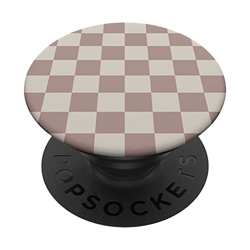 Beige Braun Karo Karo Muster Karo Design #218 PopSockets mit austauschbarem PopGrip von Checkered Checked Check Pattern Designs