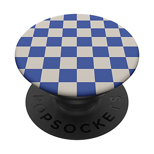 Grau Blau Karo Karo Muster Karo Design #217 PopSockets mit austauschbarem PopGrip von Checkered Checked Check Pattern Designs
