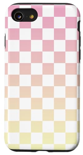 Hülle für iPhone SE (2020) / 7 / 8 Schachbrett kariert kariert Karomuster Farbverlauf von Checkered Checked Check Pattern Designs