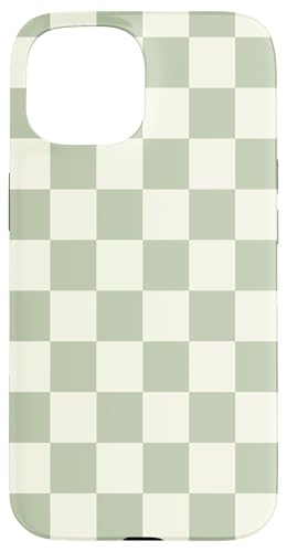 Hülle für iPhone 15 Klassisches Schachbrettmuster in hellem Salbeigrün Hülle für iPhone 15 Klassisches Schachbrettmuster in hellem Salbeigrün von Checkered Checker Checkerboard Light Sage Green