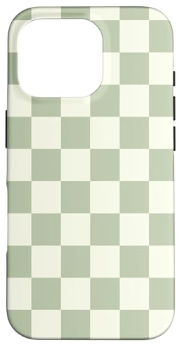 Hülle für iPhone 16 Pro Klassisches Schachbrettmuster in hellem Salbeigrün Hülle für iPhone 16 Pro Klassisches Schachbrettmuster in hellem Salbeigrün von Checkered Checker Checkerboard Light Sage Green