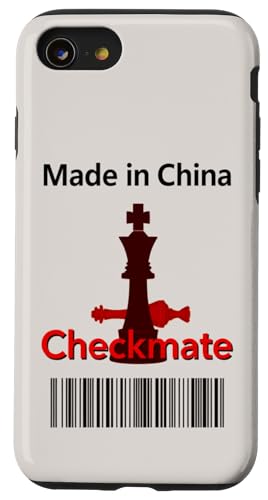 Hergestellt in China Schachmatt Sarkastischer politischer Strategiehumor Hülle für iPhone SE (2020) / 7 / 8 von Checkmate China Sarcastic Global Political Humor