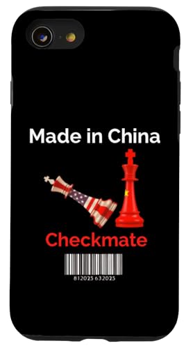 Hergestellt in China Schachmatt Sarkastischer politischer Strategiehumor Hülle für iPhone SE (2020) / 7 / 8 von Checkmate China Sarcastic Global Political Humor