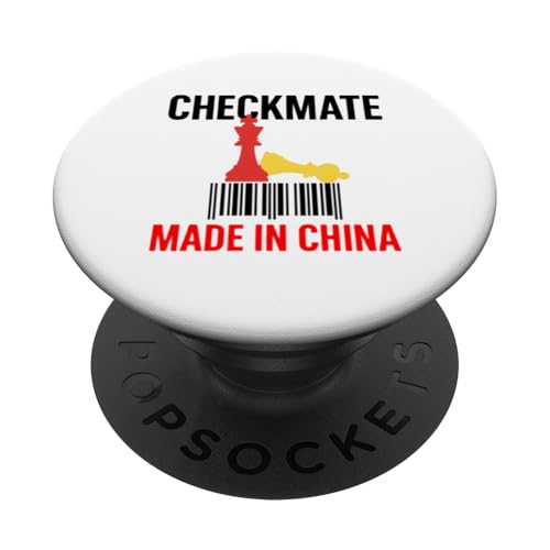 Hergestellt in China Schachmatt Sarkastischer politischer Strategiehumor PopSockets Klebender PopGrip von Checkmate China Sarcastic Global Political Humor