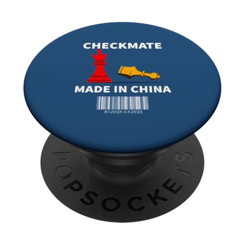 Hergestellt in China Schachmatt Sarkastischer politischer Strategiehumor PopSockets Klebender PopGrip von Checkmate China Sarcastic Global Political Humor