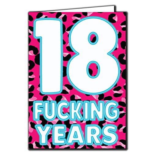 AGE61 Geburtstagskarte mit Aufschrift "18 Fucking Years" von Cheeky Chops