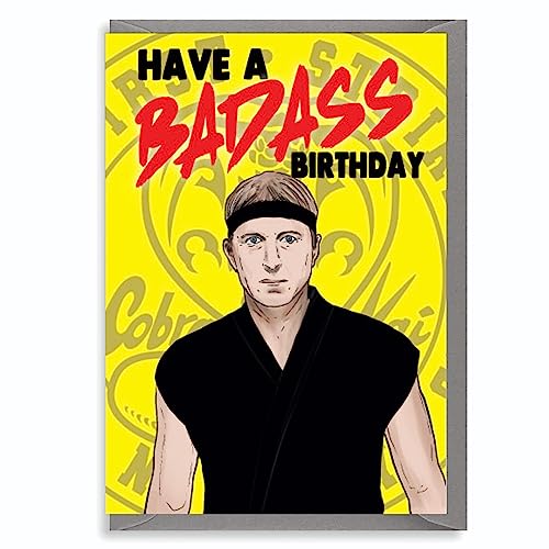 Cheeky Chops Cobra Kai Geburtstagskarte Cobra Kai Johnny Lawrence Cobra Kai Have a Badass Birthday IN58 von Cheeky Chops