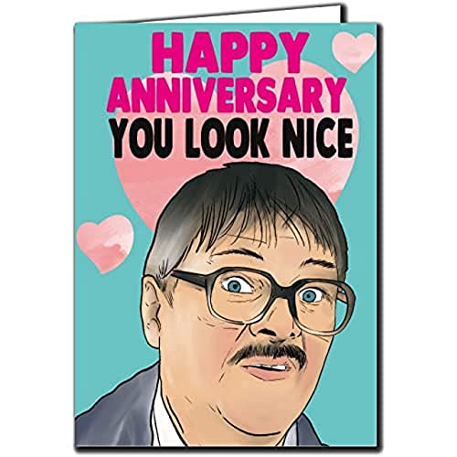 Jim Friday Night Dinner – Happy Anniversary You Look Nice Jubiläumskarte für Ehemann und Ehefrau, A73 von Cheeky Chops