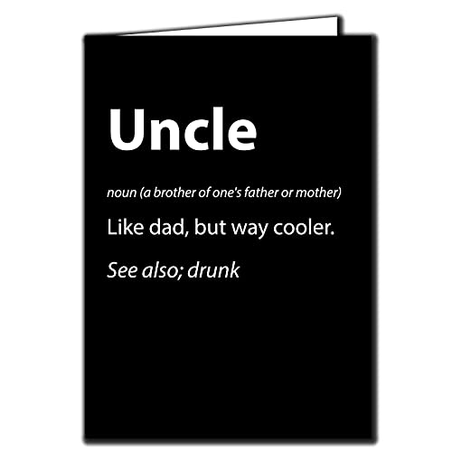 Lustige Geburtstagskarte mit Aufschrift "Uncle Definition", Schwarz – C703 von Cheeky Chops