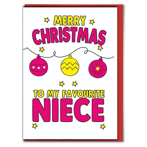 Lustige Weihnachtskarte für Nichte Lieblingskind XM321 von Cheeky Chops