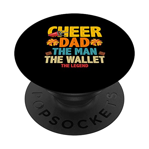 Cheerleader Papa Geldbörse Legend Cheer Dad PopSockets mit austauschbarem PopGrip von Cheerleader Dad Wallet Legend Cheer Dad