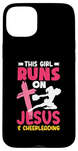 Dieses Mädchen läuft auf Jesus los und Cheerleading Girls Hülle für iPhone 15 Plus Dieses Mädchen läuft auf Jesus los und Cheerleading Girls Hülle für iPhone 15 Plus von Cheerleading Shirts For Women Girls Cheer Gifts