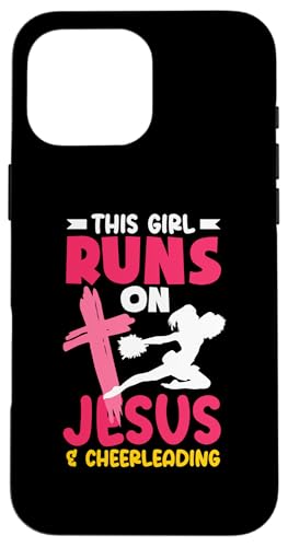 Dieses Mädchen läuft auf Jesus los und Cheerleading Girls Hülle für iPhone 16 Pro Max Dieses Mädchen läuft auf Jesus los und Cheerleading Girls Hülle für iPhone 16 Pro Max von Cheerleading Shirts For Women Girls Cheer Gifts