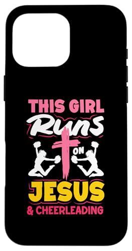 Dieses Mädchen läuft auf Jesus los und Cheerleading Girls Hülle für iPhone 16 Pro Max Dieses Mädchen läuft auf Jesus los und Cheerleading Girls Hülle für iPhone 16 Pro Max von Cheerleading Shirts For Women Girls Cheer Gifts