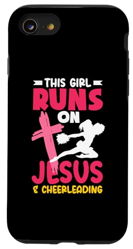 Dieses Mädchen läuft auf Jesus los und Cheerleading Girls Hülle für iPhone SE (2020) / 7 / 8 von Cheerleading Shirts For Women Girls Cheer Gifts
