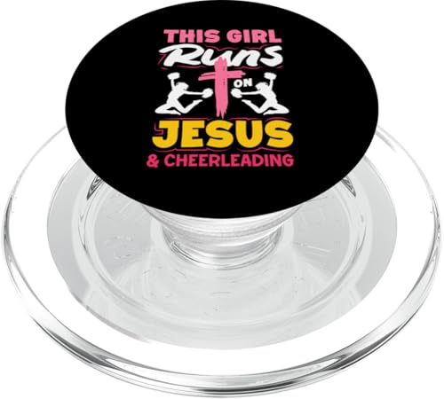 Dieses Mädchen läuft auf Jesus los und Cheerleading Girls PopSockets PopGrip für MagSafe Dieses Mädchen läuft auf Jesus los und Cheerleading Girls PopSockets PopGrip für MagSafe von Cheerleading Shirts For Women Girls Cheer Gifts