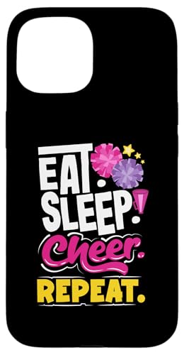 Essen, schlafen, jubeln, Cheerleaderin wiederholen Hülle für iPhone 15 Essen, schlafen, jubeln, Cheerleaderin wiederholen Hülle für iPhone 15 von Cheerleading Shirts For Women Girls Cheer Gifts